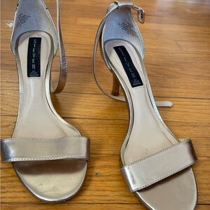 Seven7 Metallic Gold Heeled Sandals